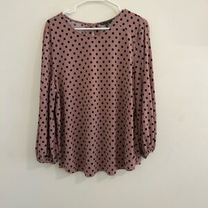 Adrianna Papell Relaxed Pink 3/4 Sleeve Blouse